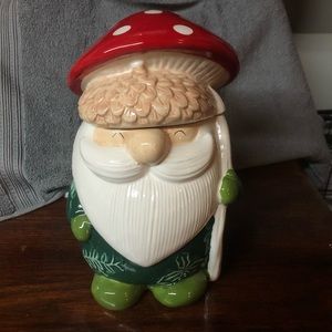 Christmas gnome cookie jar